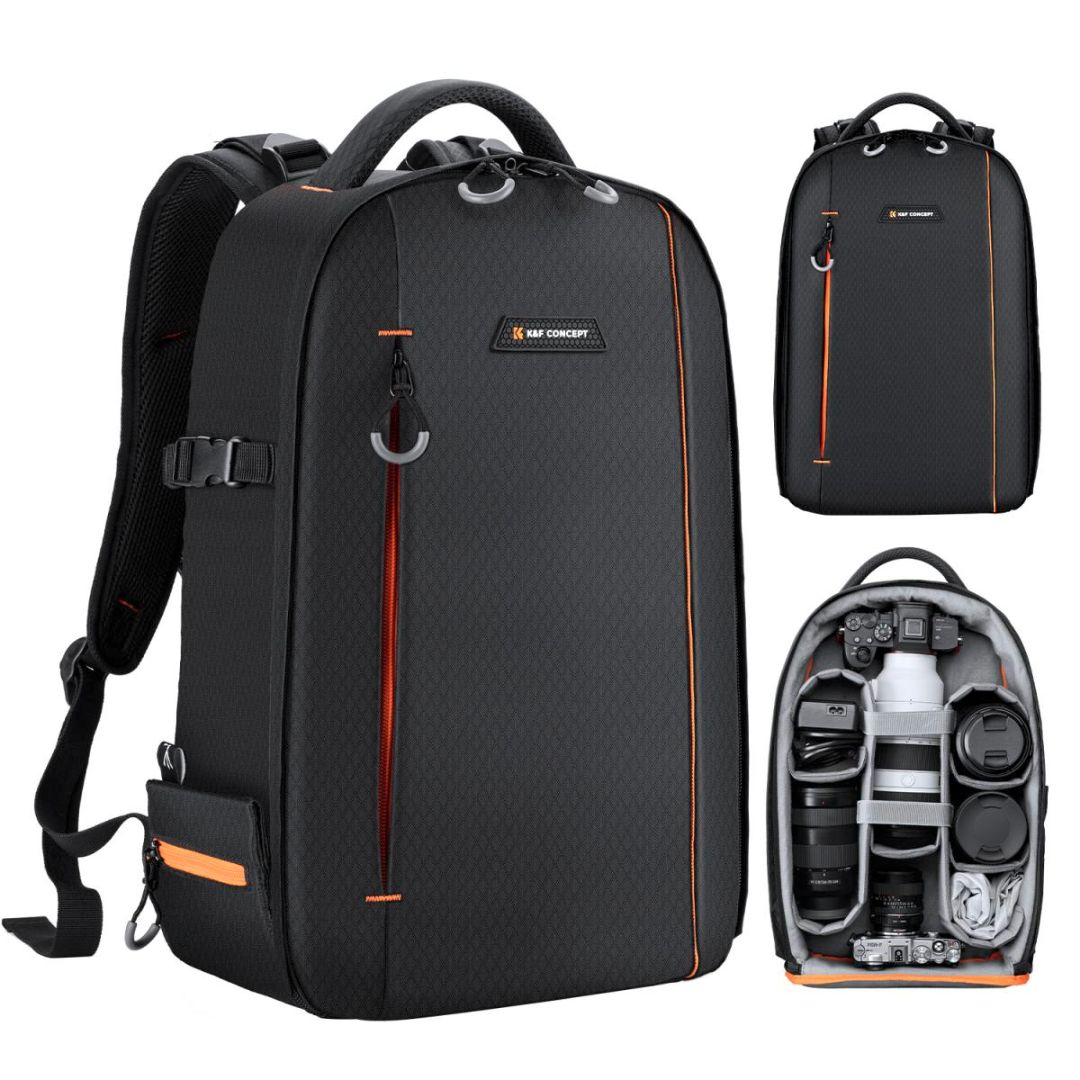 K&F Concept Professional Camera Backpack 18L Waterproof Nature Wander 05 (Crno-narandžasti) KF13.140 - 8